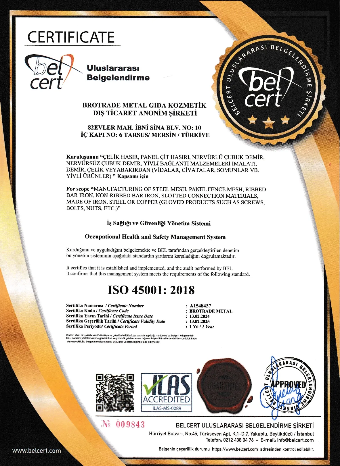 Occupational Health and Safety Management System